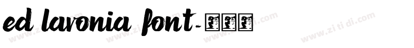 ed lavonia font字体转换
